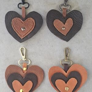 Custom handcrafted Coastal Hillbilly leather HEARTS Handbag flair purse charm